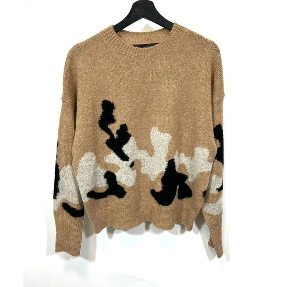 360 CASHMERE Leannah Printed Wool Blend Sweater - Picture 2 of 8